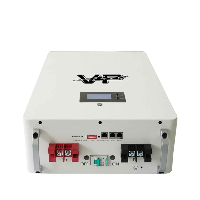 51.2V 100AH ระบบเก็บพลังงานบ้าน แบตเตอรี่ VP ติดผนัง 6000 ครั้ง