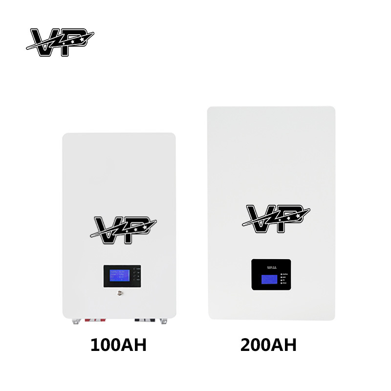 VP Lifepo4 Wall Mounted Lithium Battery 51.2V 100ah 200AH For Home Energy Storage