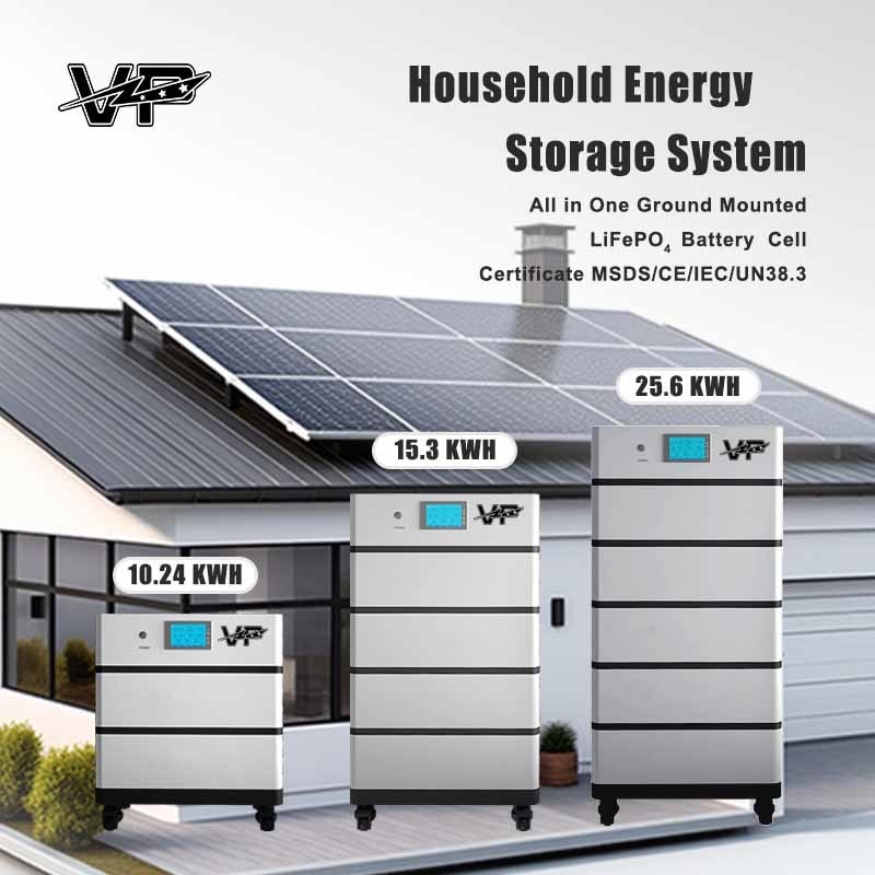 VP 20.4KWH 409.6V Household Energy Storage System Lithium Battery Pack 4*32S1P