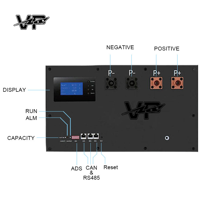 VP DIY Box 51.2V 280Ah Lithium BMS Solar Power Backup Systems For Homes LiFePO4 Battery