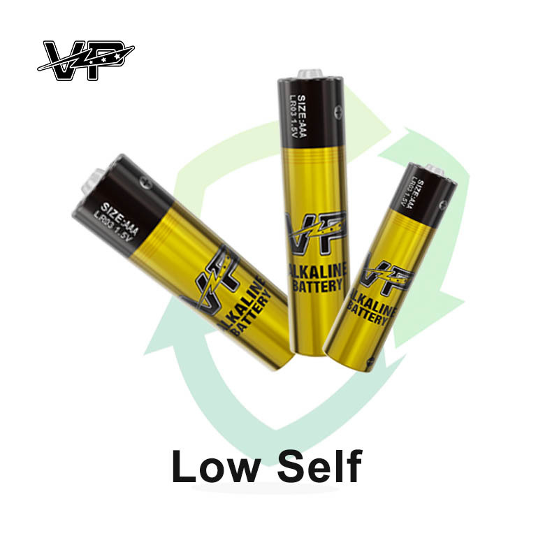 Industrial Alkaline Battery Lr03 Aaa 1.5 V Aluminium Foil AM4 130Mins Vp Batteries