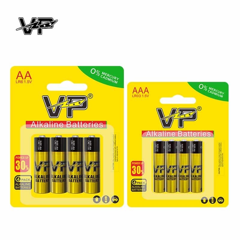 High Energy Density VP Alkaline Battery Aa Lr6 1.5 V 300Mins AM3 OEM ODM Service