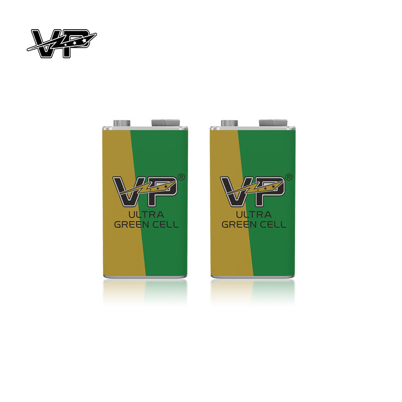 26 Saat 9 Volt VP Karbon Çinko Pil Kare Kuru Hücre Ultra Görev Sızdırmaz 6F22