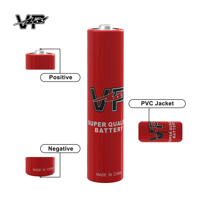High Performance Carbon Zinc Battery For Low Current Devices VP R03 AAA UM4 Batteries