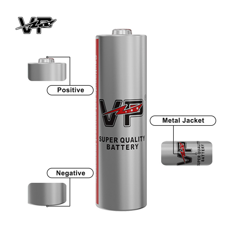 Anti Corrosion VP Batteries R6P AA UM3 Metal Shell Carbon Zinc Battery  90mins 16g