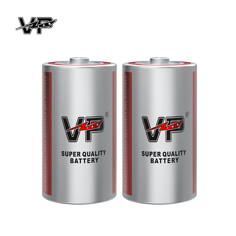 VP R20 Carbon Zinc Dry Cell D Size UM1 Metal Jacket 300mins 1.5 V Carbon Zinc Battery