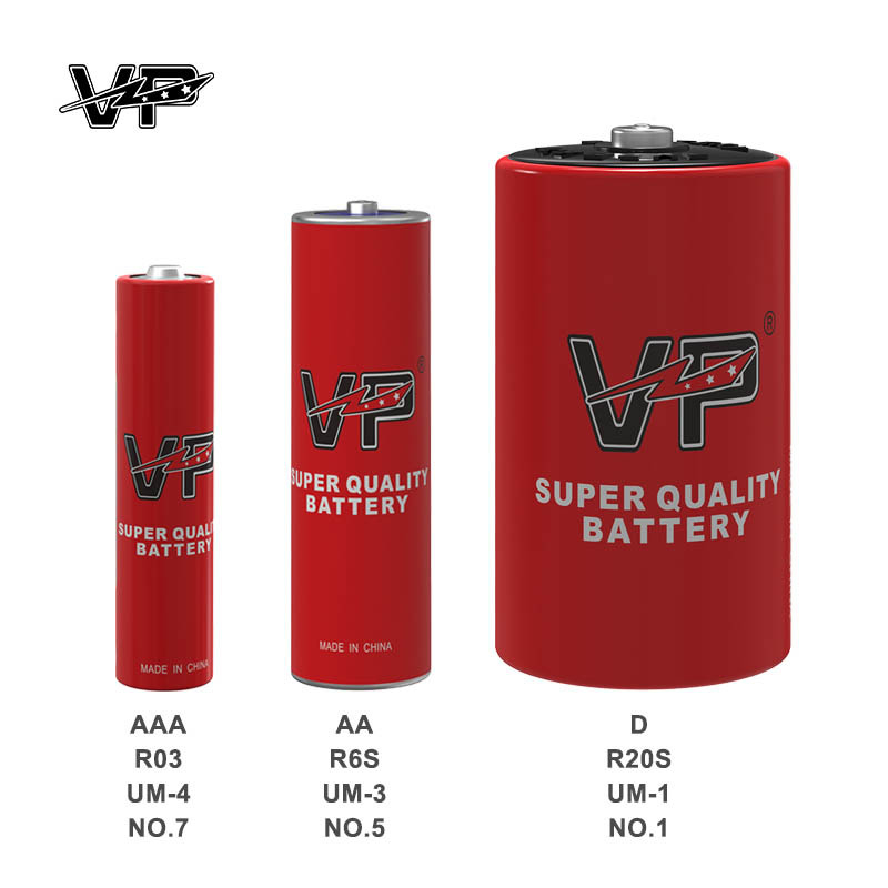 R20S UM1 D Boyutu Karbon Zenk Pil OEM 250 dakikalık Güvenlik Sızıntı geçirmez Tasarım VP Piller