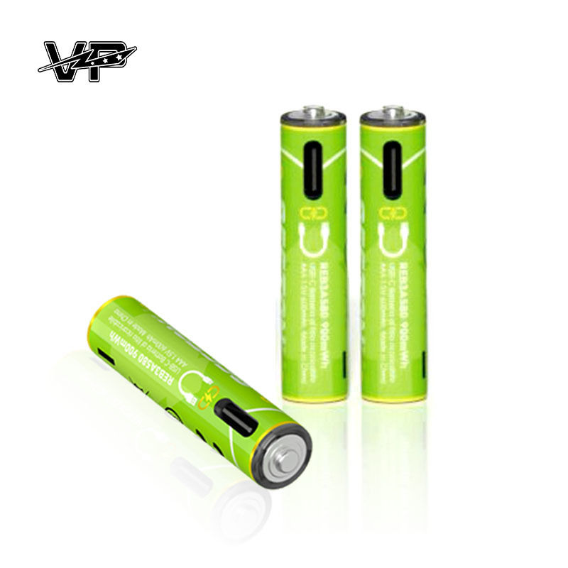 900mWh AAA Lithium ion Battery High Energy Output 1.5V Voltage Li-ion Cell