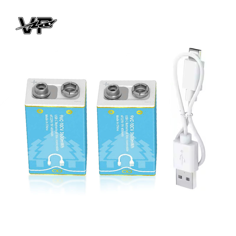 Multimeter Rechargeable  Lithium Ion Vp Battery 3700mWh Type C 6f22 9V