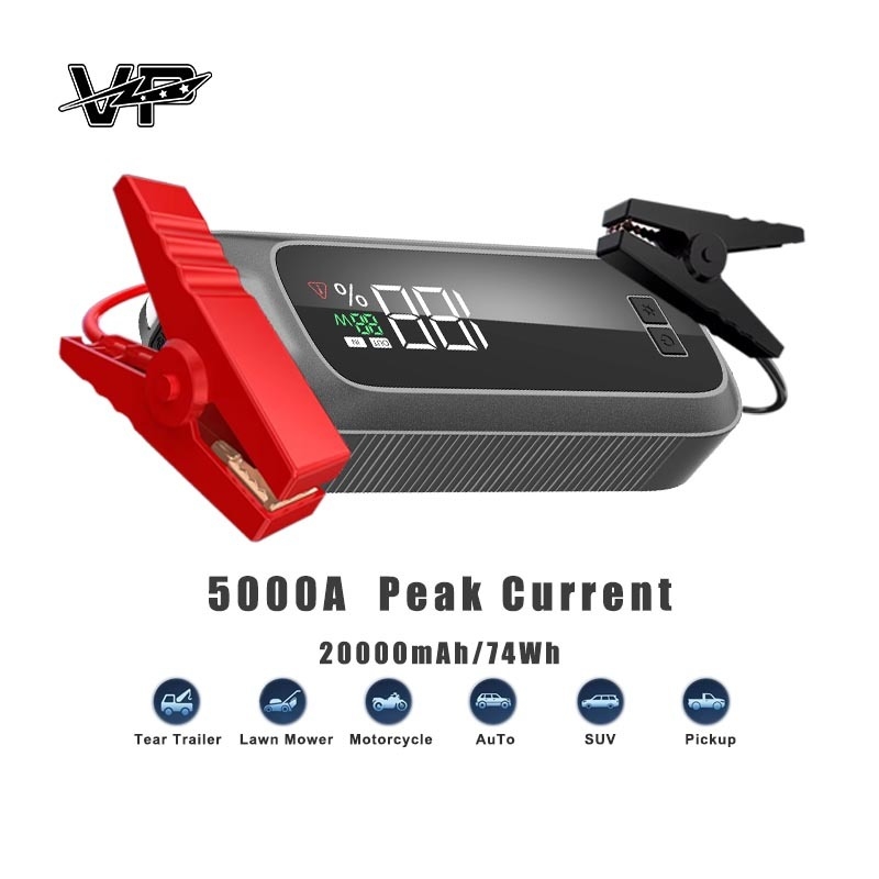 5000A 20000mAh Car Emergency Start Power Supply VP Battery LED Light Starting Gas Cars