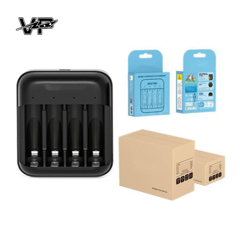 VP M7032 4 Slot Smart AA and AAA Li ion Battery Charger with Charging Indicator