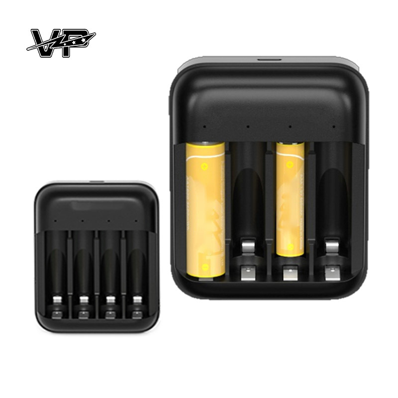 VP M7032 4 Slot Smart AA and AAA Li ion Battery Charger with Charging Indicator