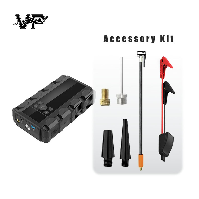 12000mAh Peak 3000A Car Jump Starter Power Bank Portable Air Pump Compressor VP Batteries