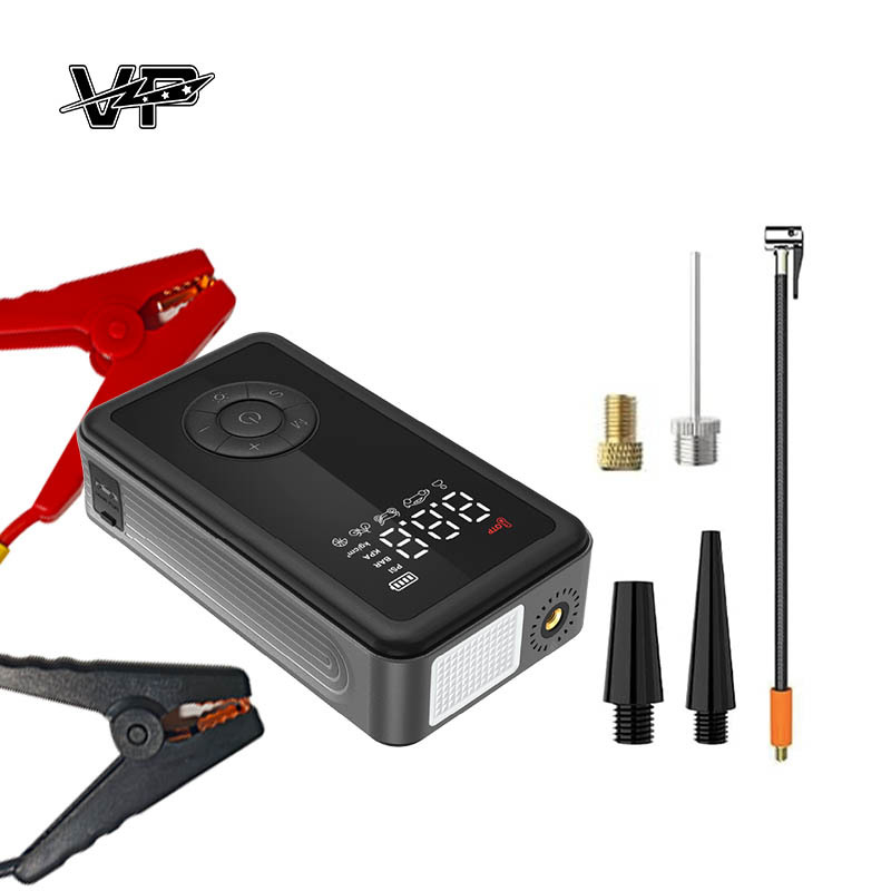 12V Portable 16000mAh Air Pump VP Car Battery Jump Starter Tire Inflator Air Compressor
