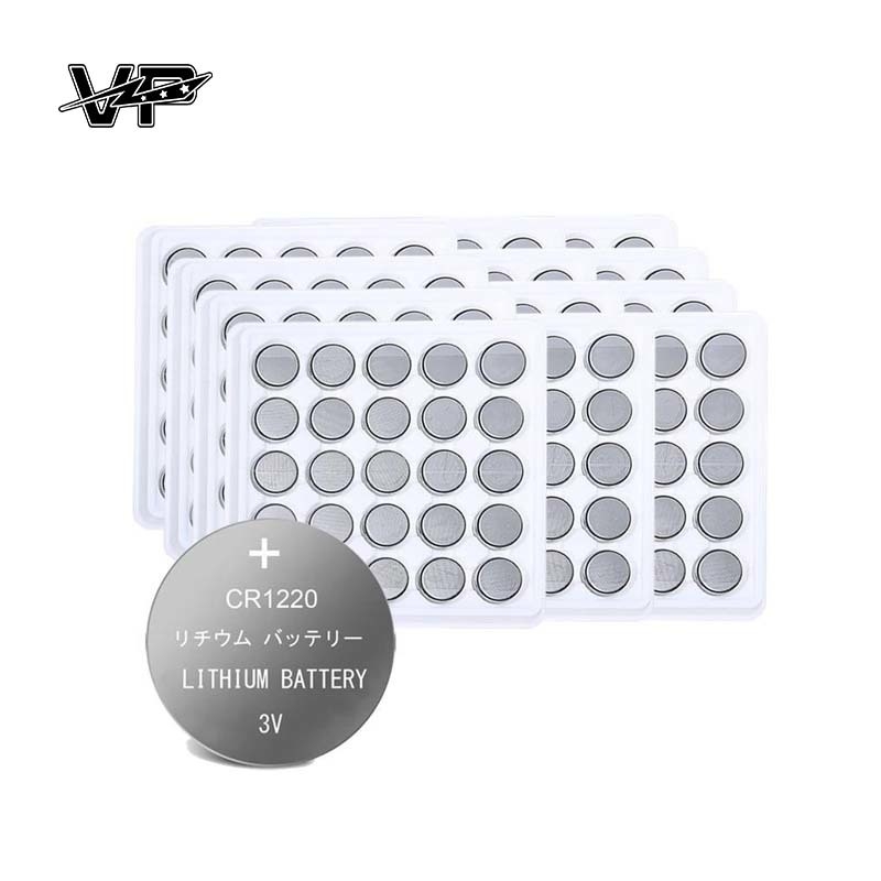 Lithium Cell CR1220 3V VP Button Battery For Watches Remote Controls CE Certified