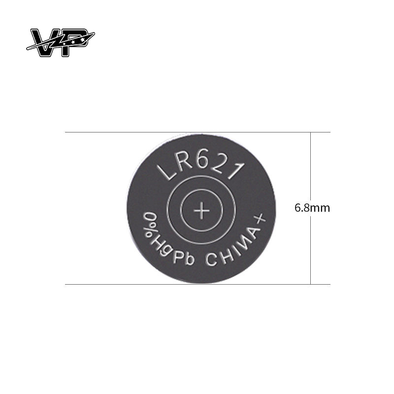 VP 0% Hg LR621 Alkaline Button Battery 1.5V AG1 Light Car Remote Control Cell