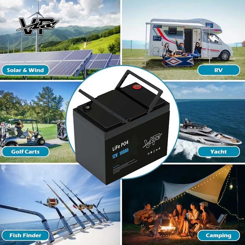 12V 100AH VP Lead to Lithium Battery for Home Solar Storage System with Bluetooth