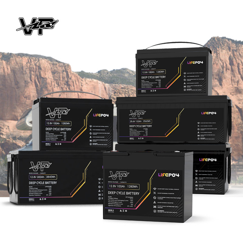 25.6V 100AH IP 65 Motorhomes Deep Cycle Alternative to Lead-acid VP Lithium Batteries for RVs