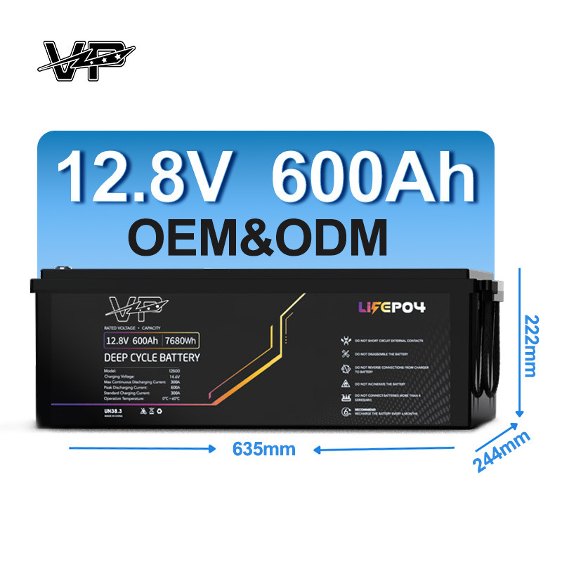 7680Wh VP Prismatic LiFePO4 12V 600AH Lead to Lithium Upgrade Energy Storage Battery