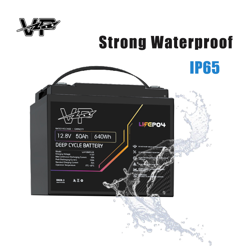 12V 50Ah LiFePO4 Auto Rechargeable Lithium Ion VP Custom Battery Pack With Smart BMS