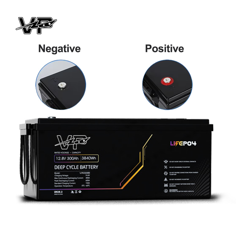 Rechargeable LiFePO4 Energy Storage UPS 12V 300Ah 4000 Cycle Times VP Li ion Battery for Backup