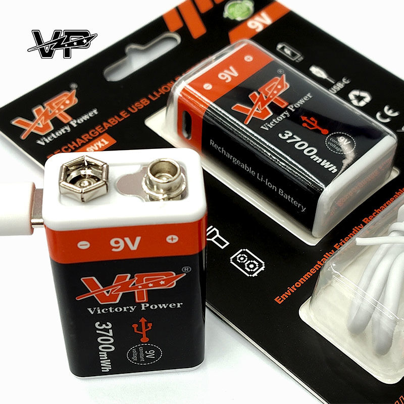 Bulk Wholesale 9V USB C Rechargeable Lithium Ion Battery for Smoke Alarms | Battery Factory