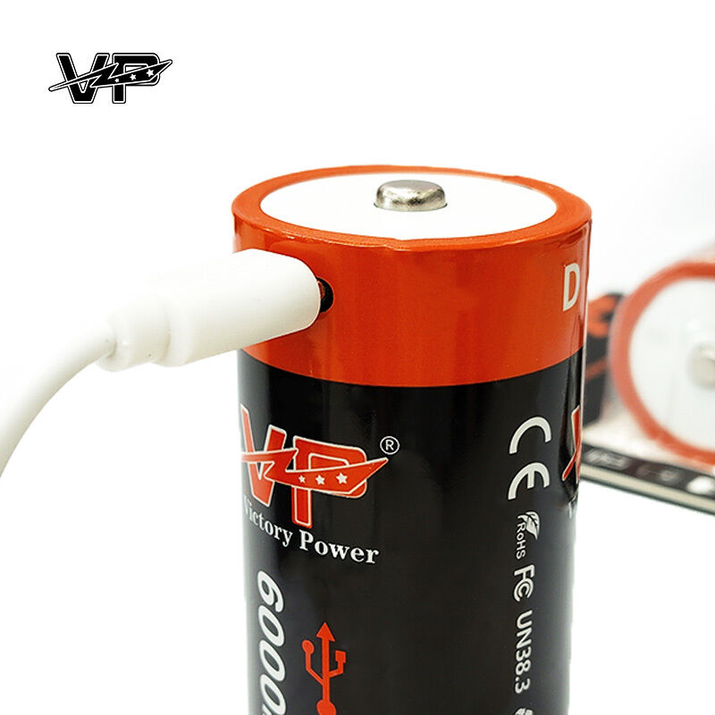 Bulk Buy D Size USB C Rechargeable Lithium Battery High Capacity 6000 mWh | Heavy Duty OEM Supplier