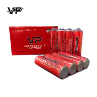 Low Cost 1.5 V Carbon Zinc Battery For Portable Lighting VP R6S AA UM3 50mins Batteries